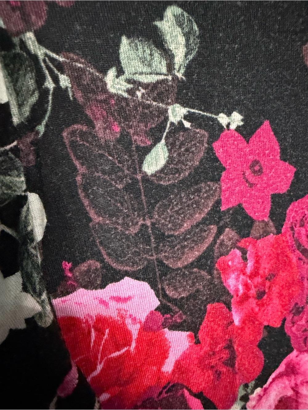 Torrid Super Soft Floral Fit & Flare Midi Dress Black Pink Size 2 2X - Picture 6 of 10